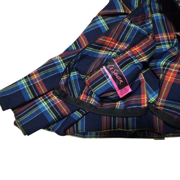 La Senza Plaid Skater Skirt - Blue and Red M - Picture 3 of 4
